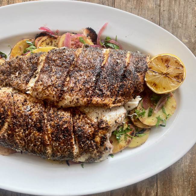 Image of Branzino with Lemon Potatoes